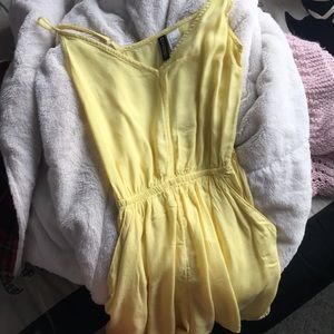 Divided yellow romper